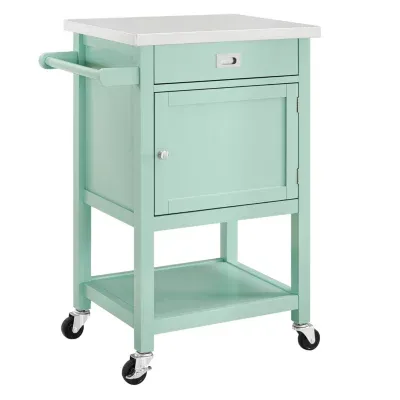 Sydney Stainless Steel-Top Kitchen Cart