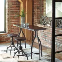 Signature Design by Ashley® Odium 3-Piece Counter Height Dining Table and Bar Stools Set