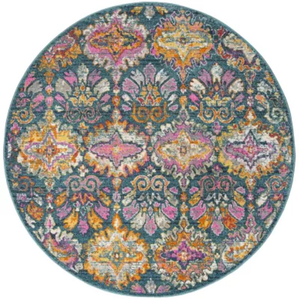 Safavieh Madison Collection Alina Geometric Round Area Rug