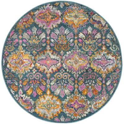 Safavieh Madison Collection Alina Geometric Round Area Rug