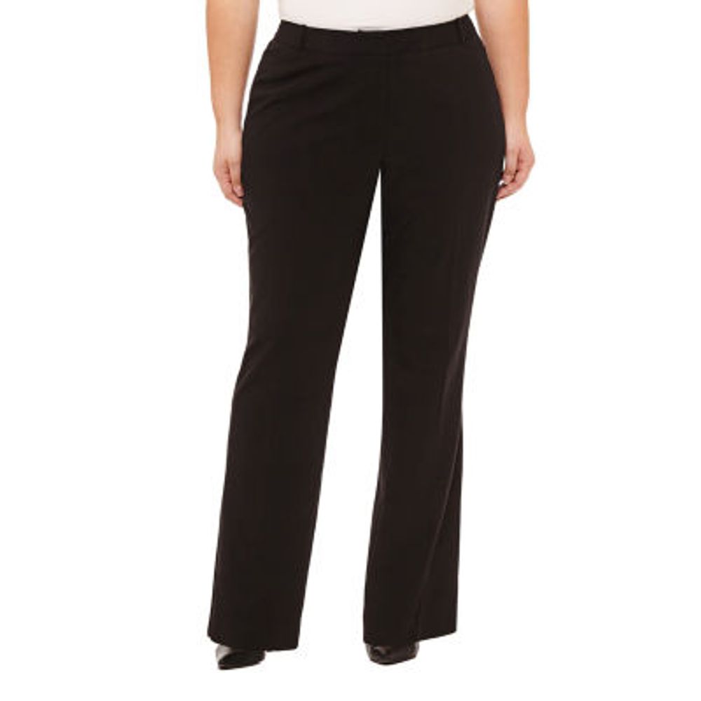 Worthington Womens Curvy Fit Trouser - Plus