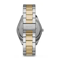 Relic By Fossil Taran Mens Two Tone Stainless Steel Bracelet Watch Zr12612