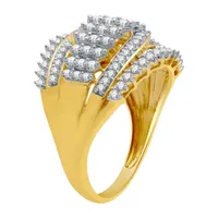 (H-I / I1) Womens 1 CT. T.W. Lab Grown White Diamond 10K Gold Cocktail Ring