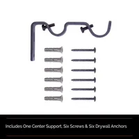 Sun Zero Blackout Bronn Industrial Wrap Around Double Curtain Rod