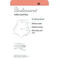 Underscore Plus Innovative Edge® High-Waist Control Briefs 129-3012