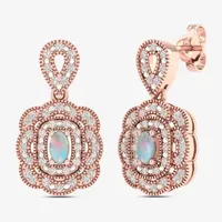 1/5 CT. T.W. Genuine White Opal 10K Gold Drop Earrings