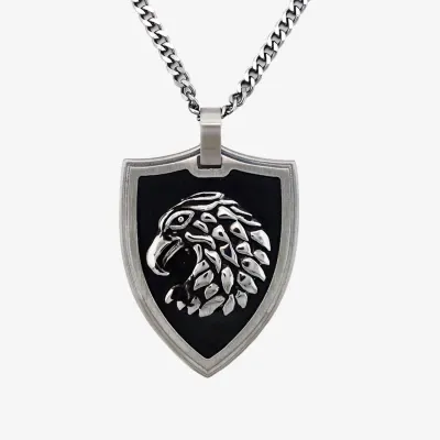Eagle Mens Stainless Steel Pendant Necklace