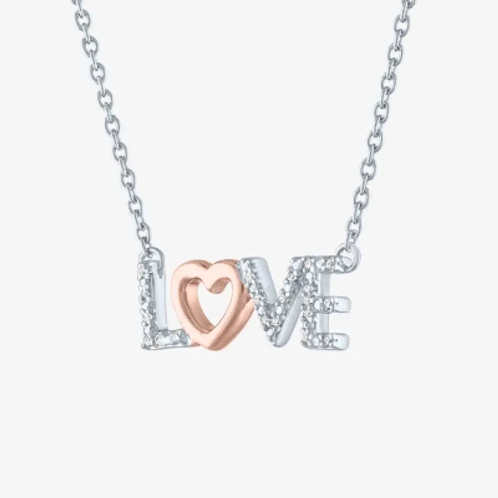 White Gold Diamond Solitaire Necklace M-Love