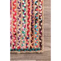 nuLoom Aleen 5x8 Braided Cotton Jute Indoor Rectangular Area Rug