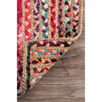 nuLoom Aleen 5x8 Braided Cotton Jute Indoor Rectangular Area Rug