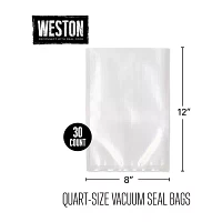 Weston Vacuum Sealer Bags, 8" x 12" Quart-30 count