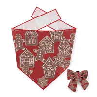 Paw & Tail Gingerbread Dog Bandanna Bow Set