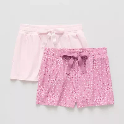 Jaclyn 2pk Womens Knit 2-pc. Pajama Shorts