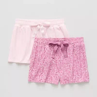 Jaclyn 2pk Womens Knit 2-pc. Pajama Shorts