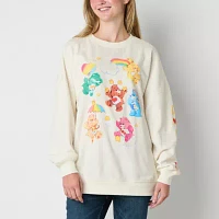 Juniors Womens Crew Neck Long Sleeve Care Bears Sweatshirt