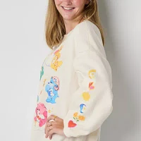 Juniors Womens Crew Neck Long Sleeve Care Bears Sweatshirt