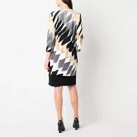 Danny & Nicole Womens Abstract Jacket Dress