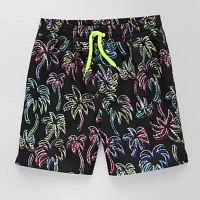 Thereabouts Little & Big Boys Palm Above The Knee Swim Trunks