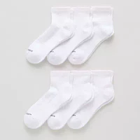 Van Heusen Athletic 6 Pair Quarter Ankle Socks Mens