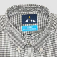 Stafford Coolmax Mens Regular Fit Stretch Fabric Wrinkle Free Long Sleeve Dress Shirt