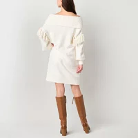 Frye and Co. Womens Long Sleeve Midi Sweater Dress