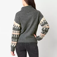 Frye and Co. Fairisle Womens Long Sleeve Pullover Sweater