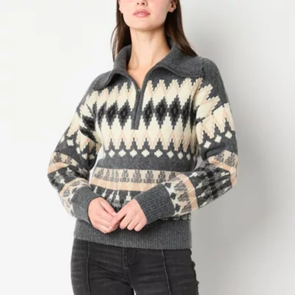 Frye and Co. Fairisle Womens Long Sleeve Pullover Sweater