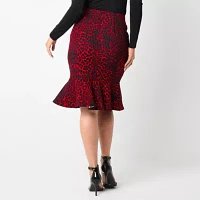 Bold Elements Womens Mid Rise Midi A-Line Skirt