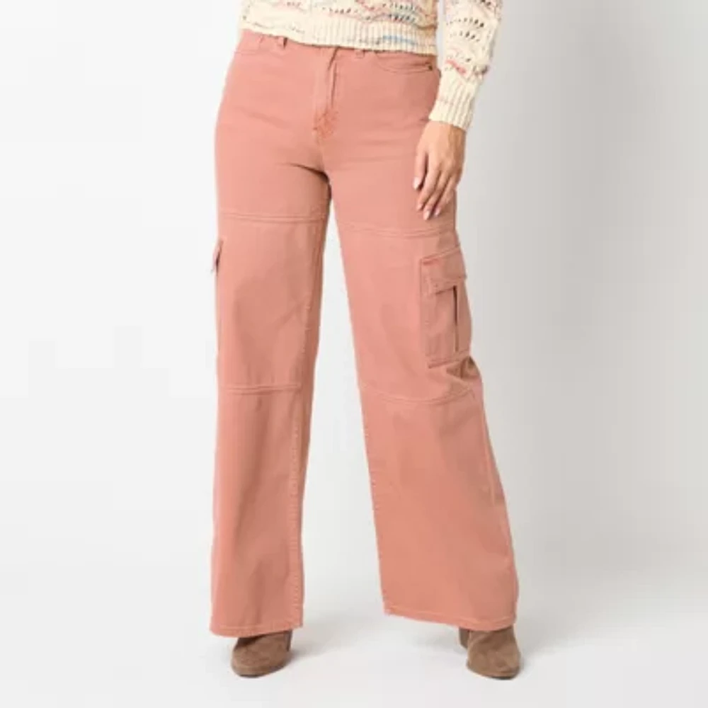 a.n.a Cargo Womens Highest Rise Wide Leg Jean