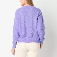 St. John's Bay Womens Crew Neck Long Sleeve Pullover Sweater