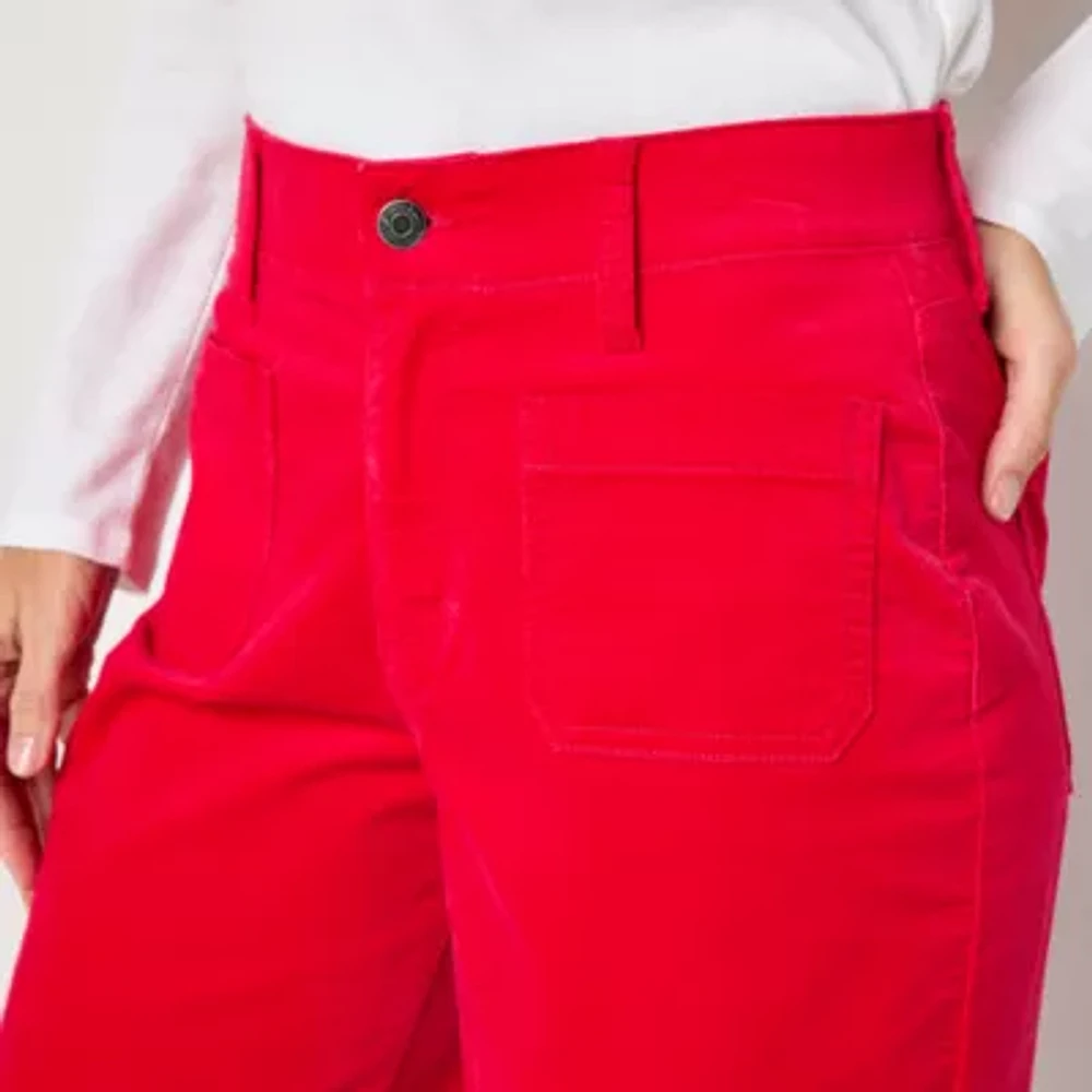 St. John's Bay Regular Fit Wide Leg  Velvet Trouser