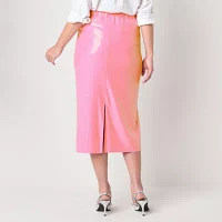 St. John's Bay Womens Midi A-Line Skirt