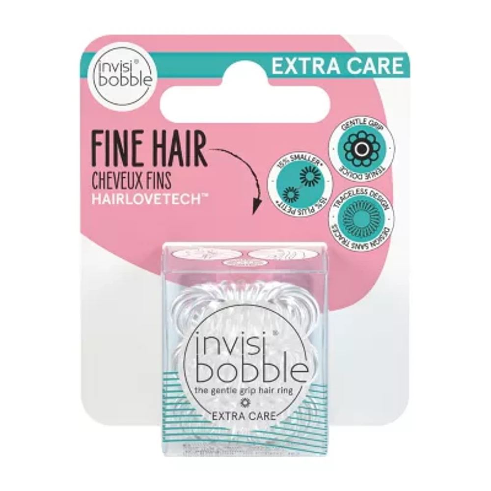 Invisibobble Extra Care Crystal Clear 3-pc. Hair Ties