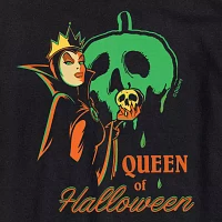 Juniors Disney Evil Queen Of Halloween Tee Womens Crew Neck Short Sleeve Graphic T-Shirt