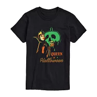 Juniors Disney Evil Queen Of Halloween Tee Womens Crew Neck Short Sleeve Graphic T-Shirt