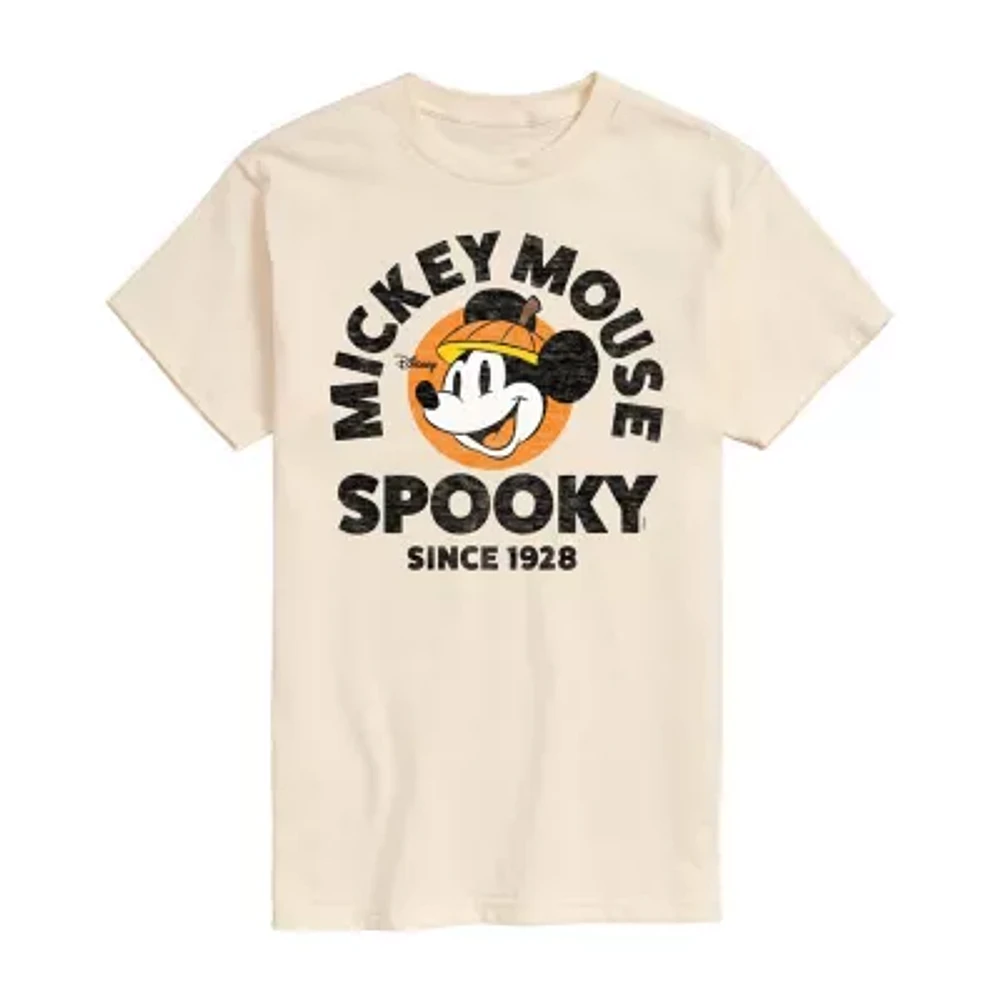 Juniors Disney Mickey Spooky Tee Womens Crew Neck Short Sleeve and Friends Graphic T-Shirt