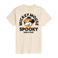 Juniors Disney Mickey Spooky Tee Womens Crew Neck Short Sleeve and Friends Graphic T-Shirt