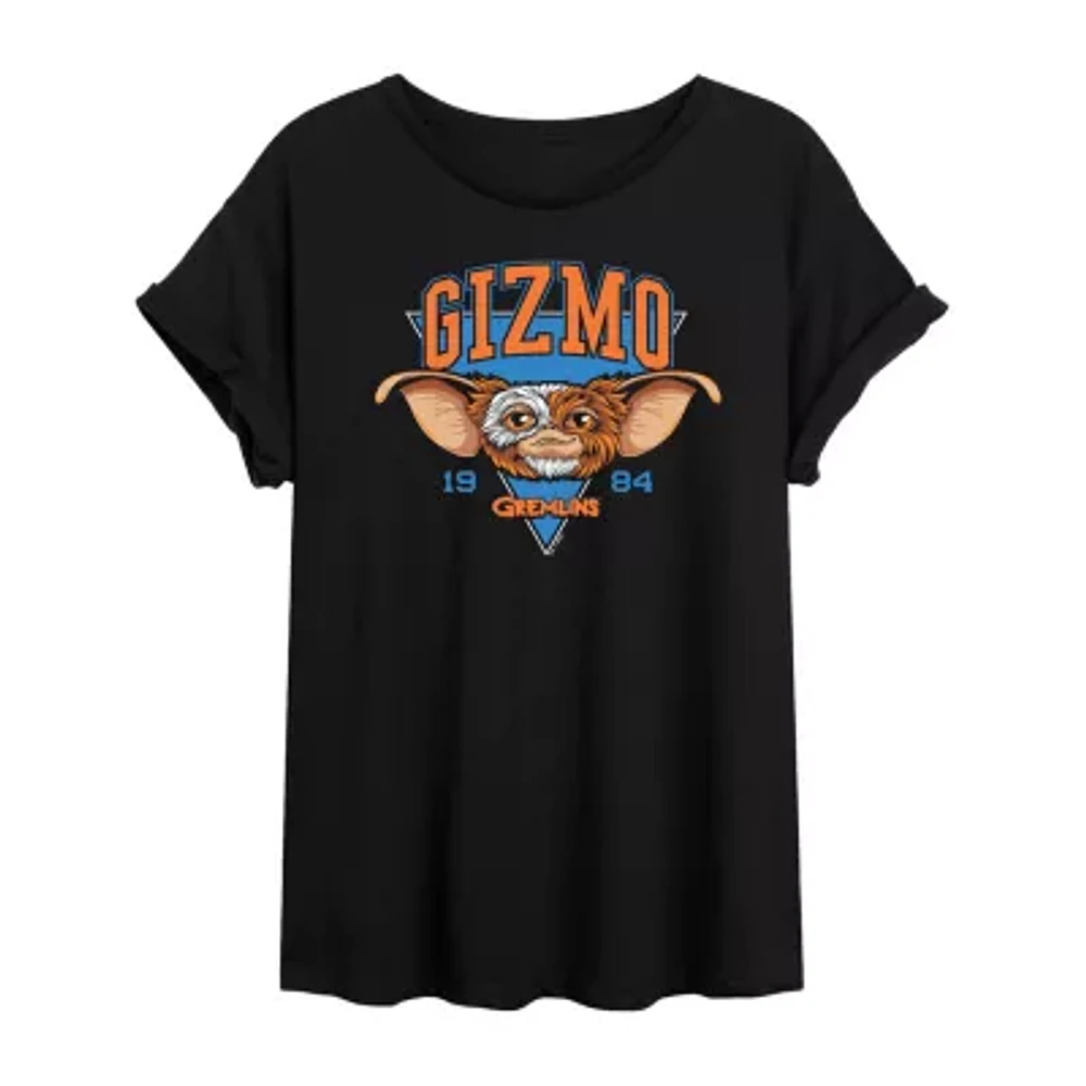 Juniors Gremlins Gizmo Tee Womens Crew Neck Short Sleeve Graphic T-Shirt