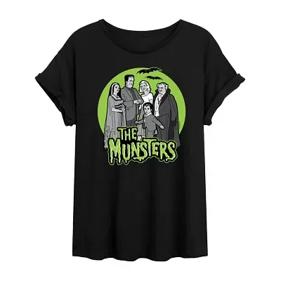 Juniors The Munsters Tee Womens Crew Neck Short Sleeve Graphic T-Shirt