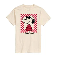 Juniors Joe Cool Tee Womens Crew Neck Short Sleeve Peanuts Graphic T-Shirt