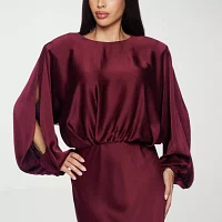 Premier Amour Womens Long Sleeve Evening Gown