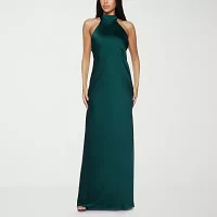 Premier Amour Halter Womens Sleeveless Evening Gown