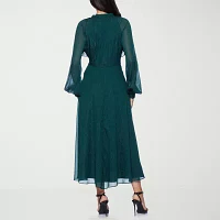 Premier Amour Womens Long Sleeve Midi Maxi Dress