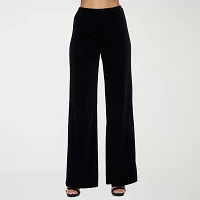 Premier Amour Velvet Womens Wide Leg Pull-On Pants