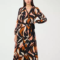 Sam And Jess Womens Long Sleeve Floral Maxi Dress