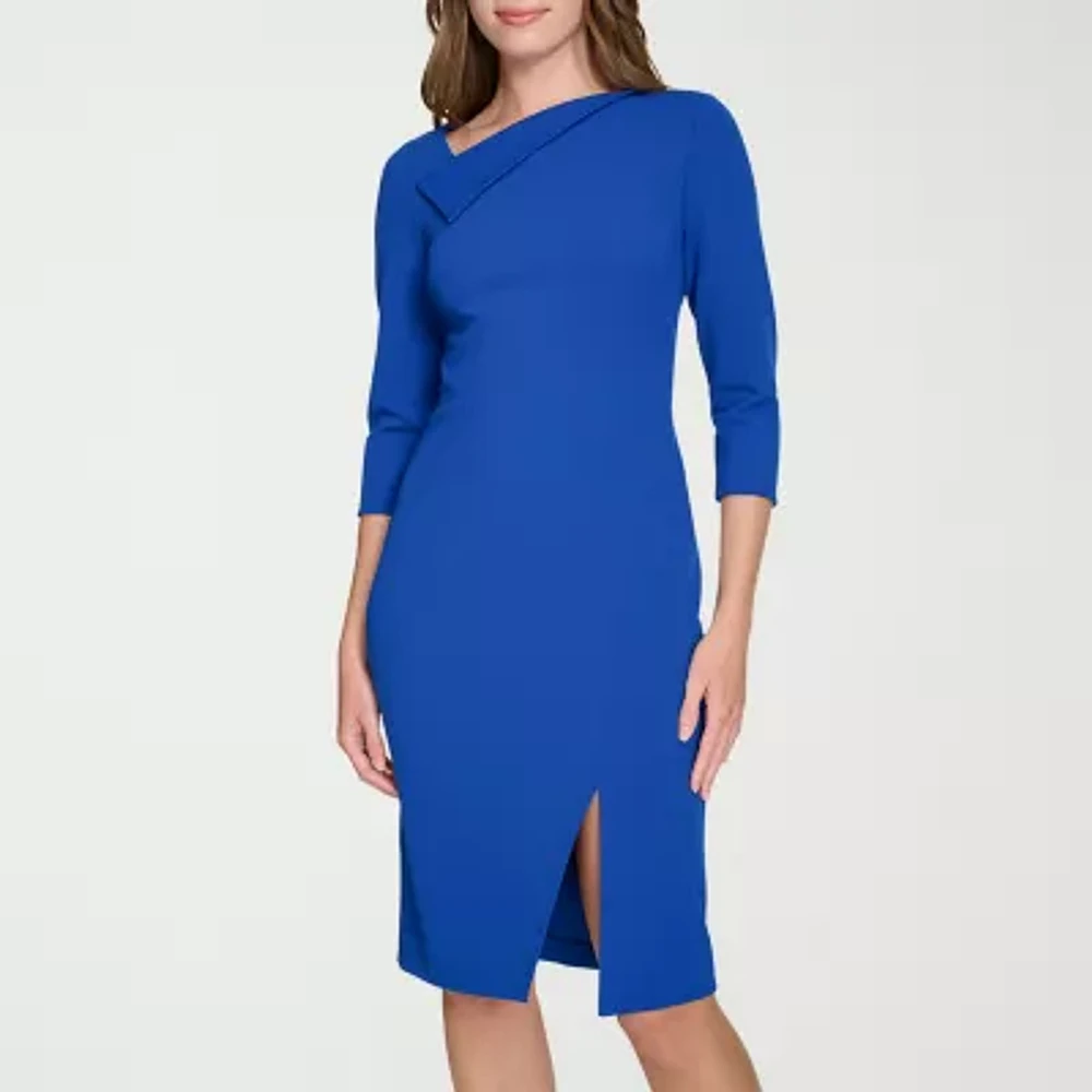 Marc New York Womens 3/4 Sleeve Sheath Dress