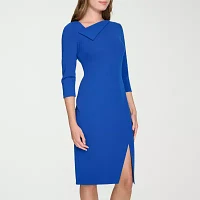 Marc New York Womens 3/4 Sleeve Sheath Dress