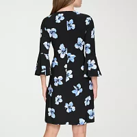 Marc New York Womens 3/4 Sleeve Floral Shift Dress