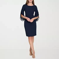 Marc New York Womens 3/4 Sleeve Sheath Dress