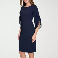 Marc New York Womens 3/4 Sleeve Sheath Dress